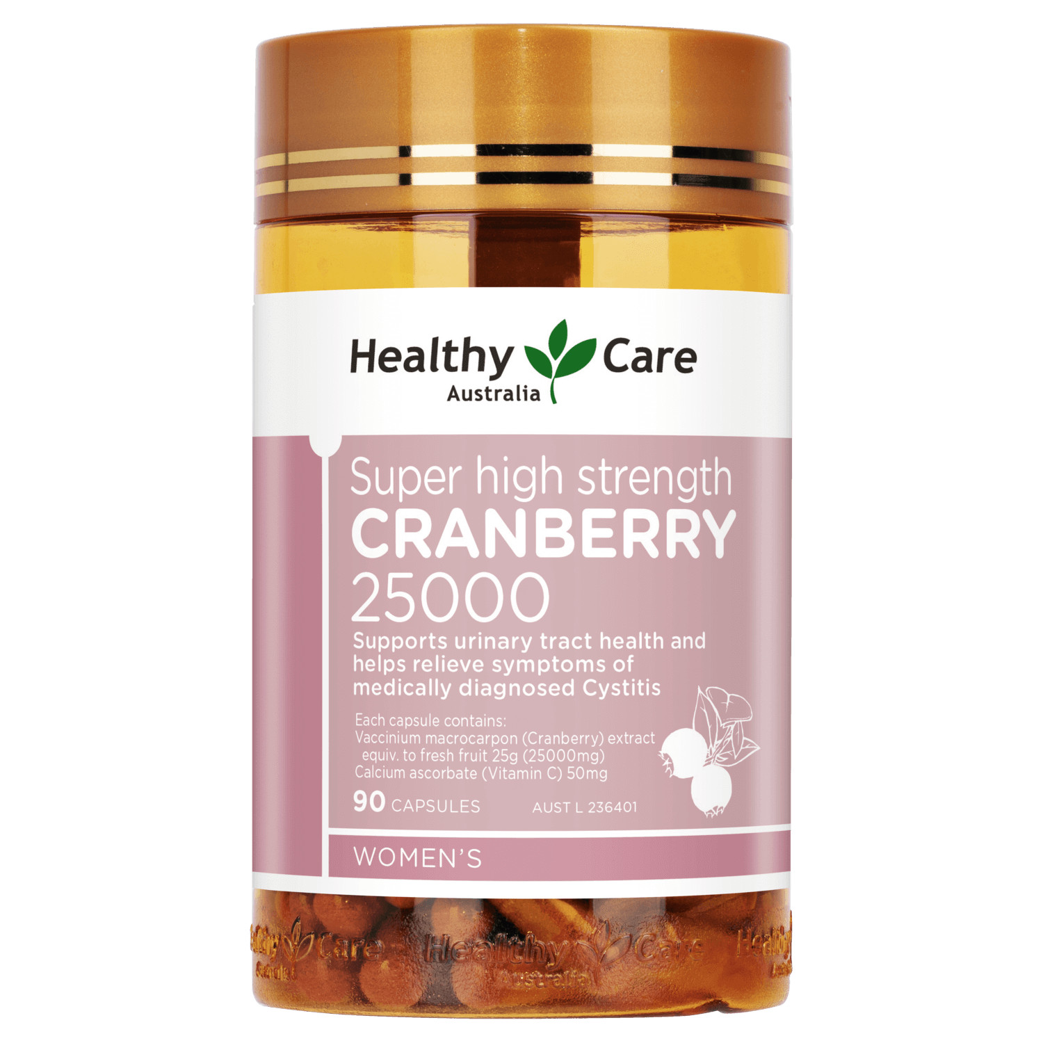 NEW Healthy Care Super High Strength Cranberry 25000mg 90 Capsules HealthyCare