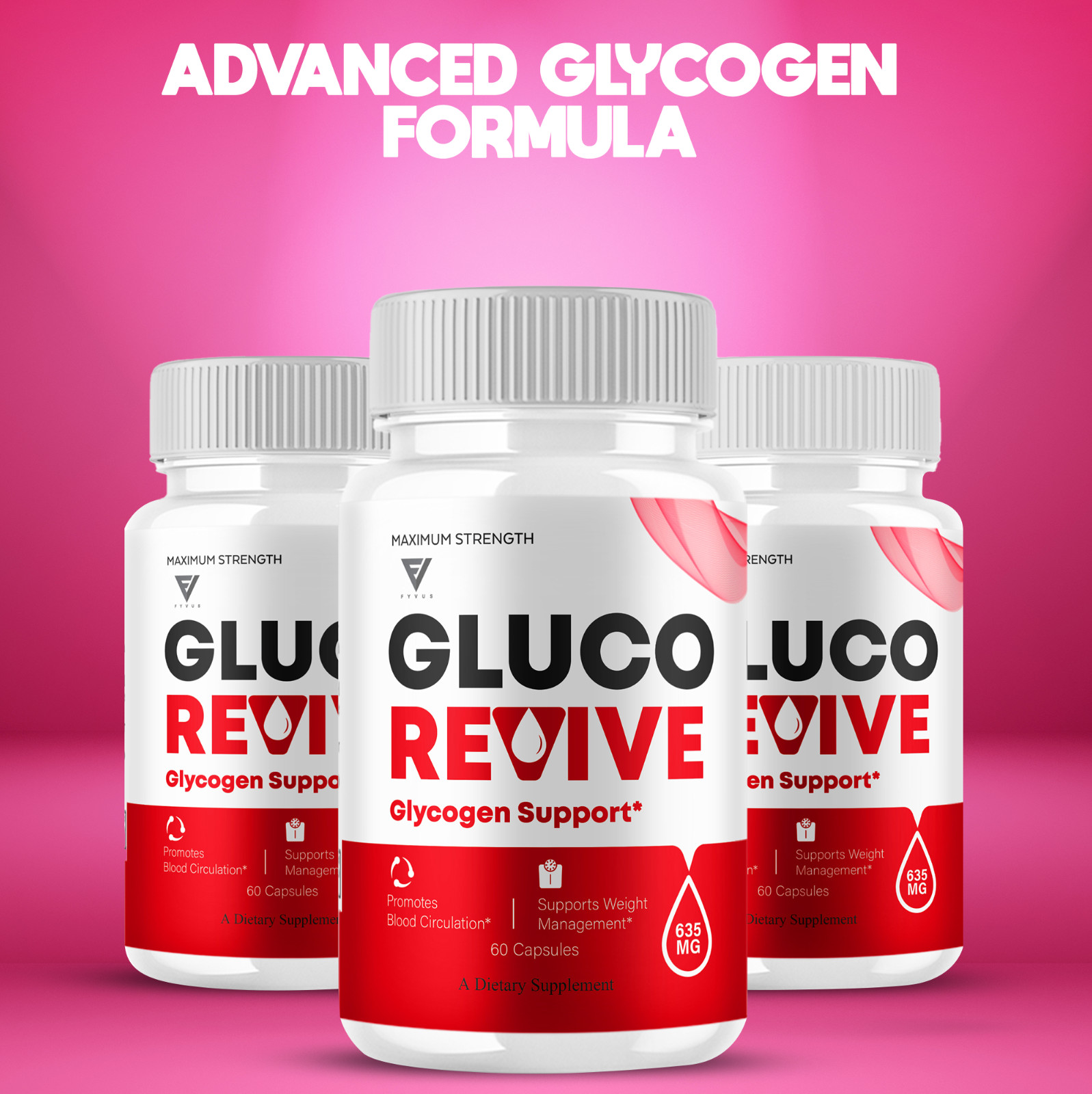 (2 Pack) Gluco Revive Blood Support Supplement GlucoRevive Pills (120 Capsules)