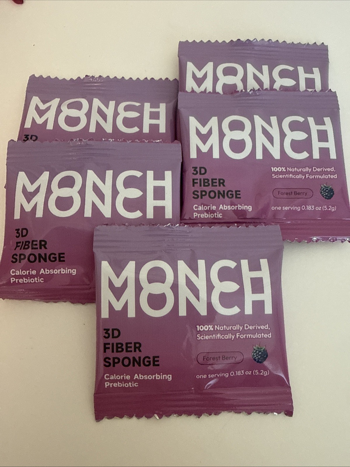 Monch Monch Calorie Absorbing Fiber 3D Fiber Sponge 5 Sealed Packets