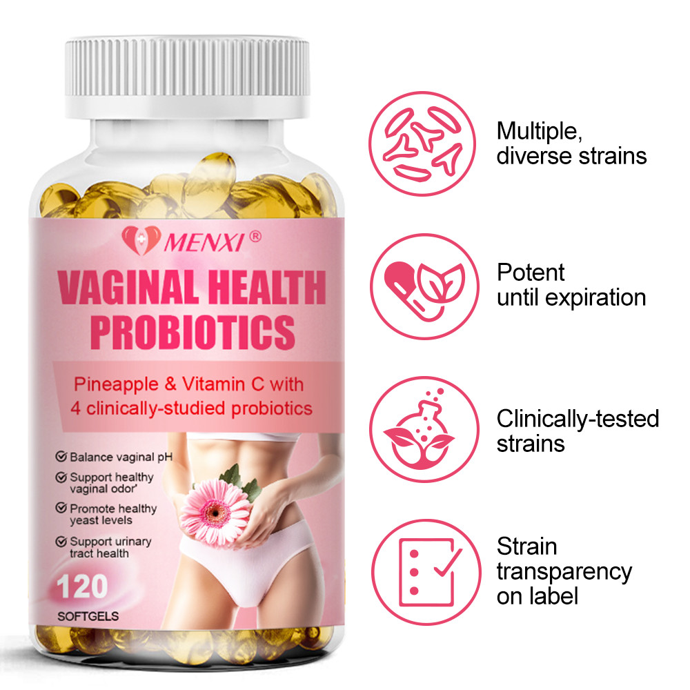 Vaginal Probiotics for Women pH Balance w/Prebiotics Lactobacillus 120 Court