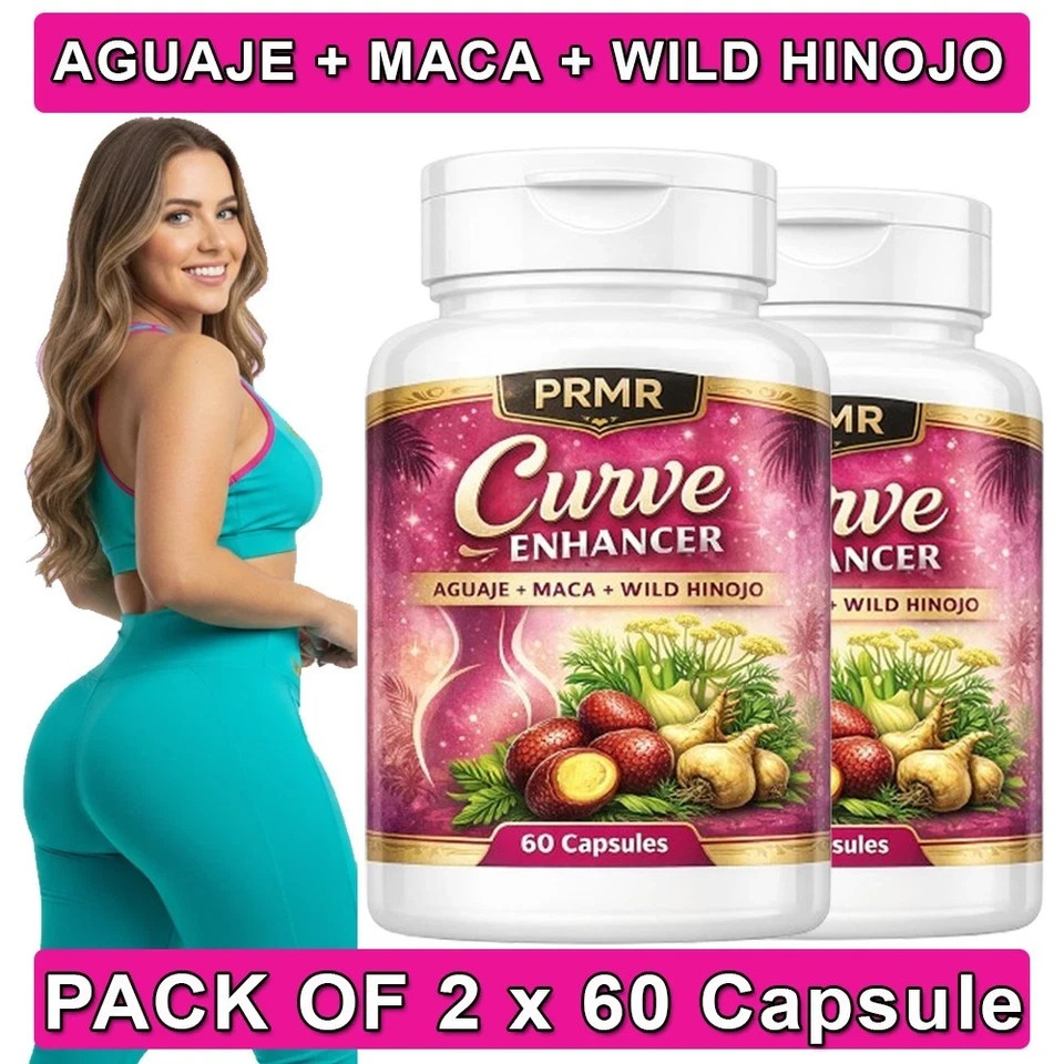 Aguaje + Black Maca + Fenugreek – Natural Glute, Hip & Curve Enhancer – 120 Caps