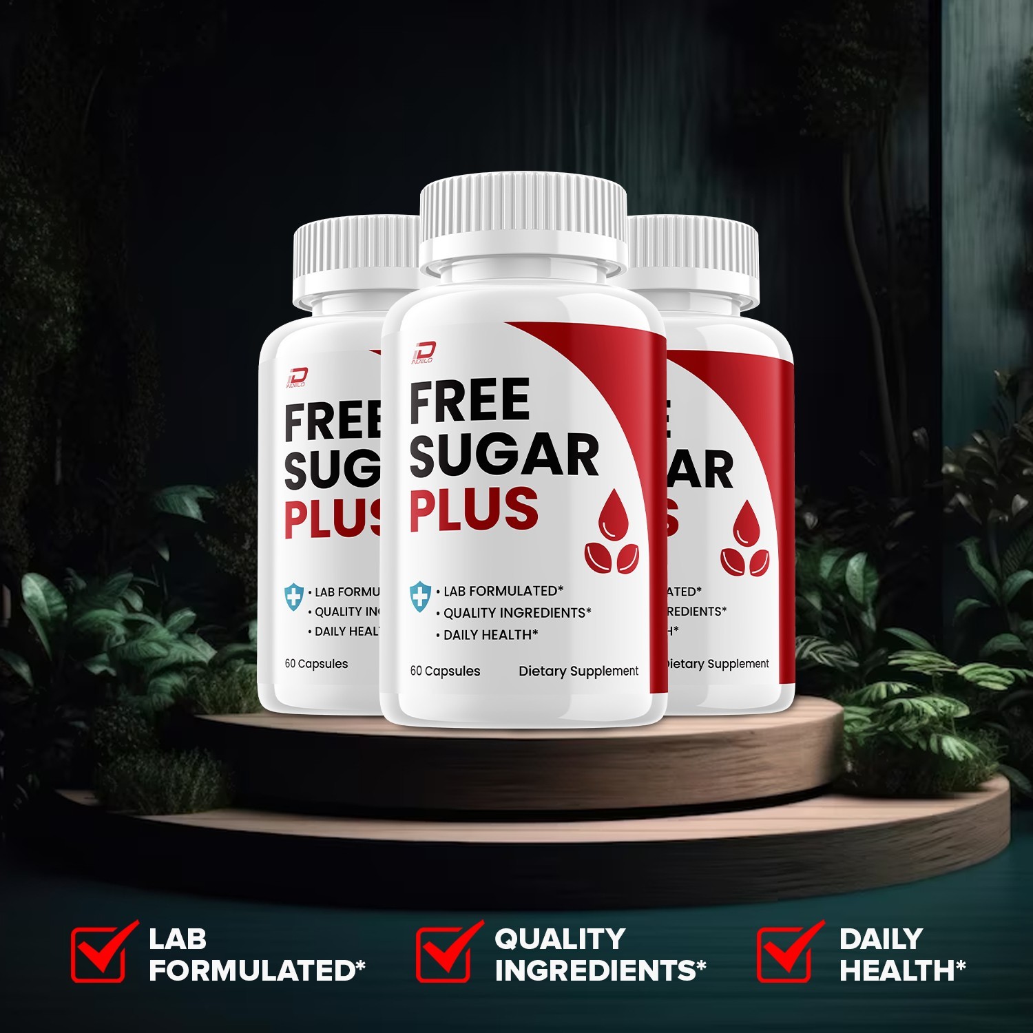 (3 Pack) Free Sugar Plus Capsules – Free SugarPlus Natural Blend Glycogen