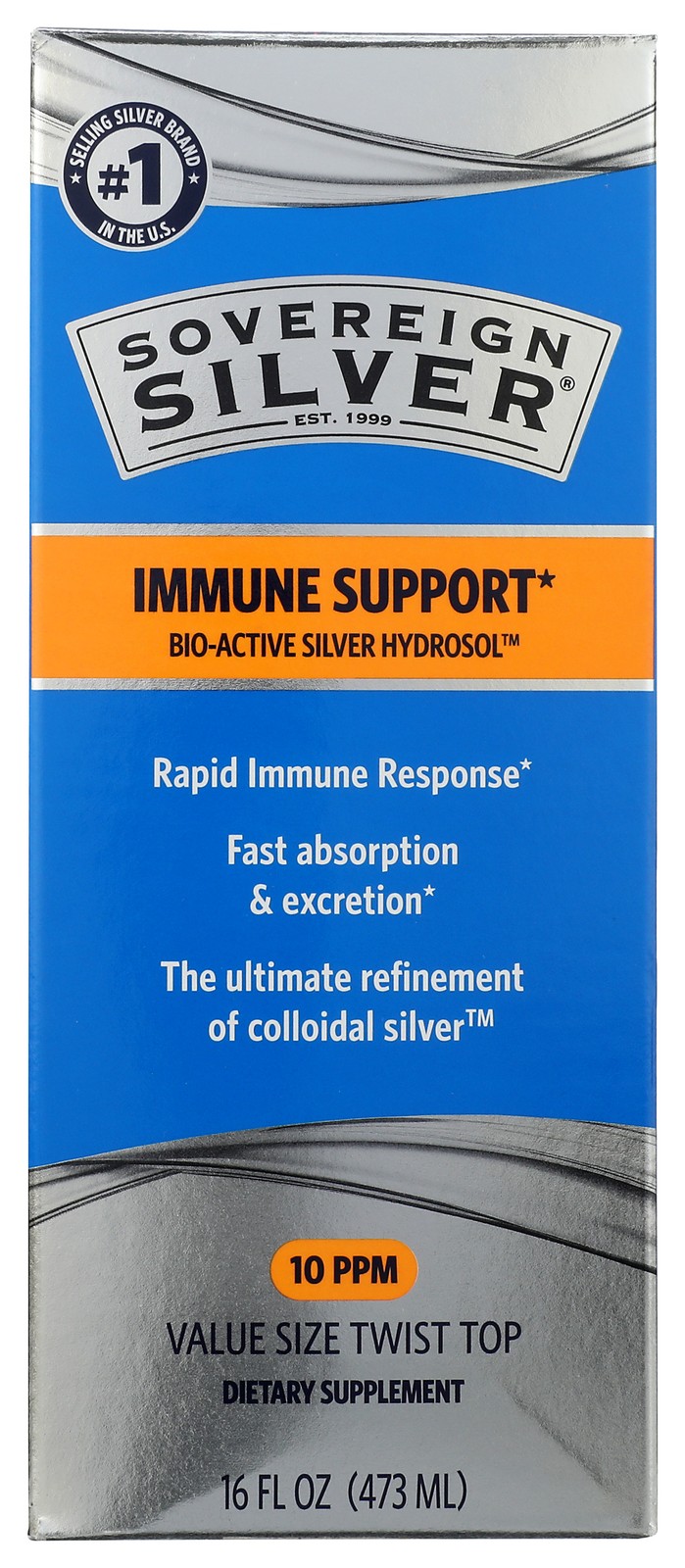 Sovereign Silver Dietary Supplement Immune Support 16 Fl Oz Fl. 1 Pack