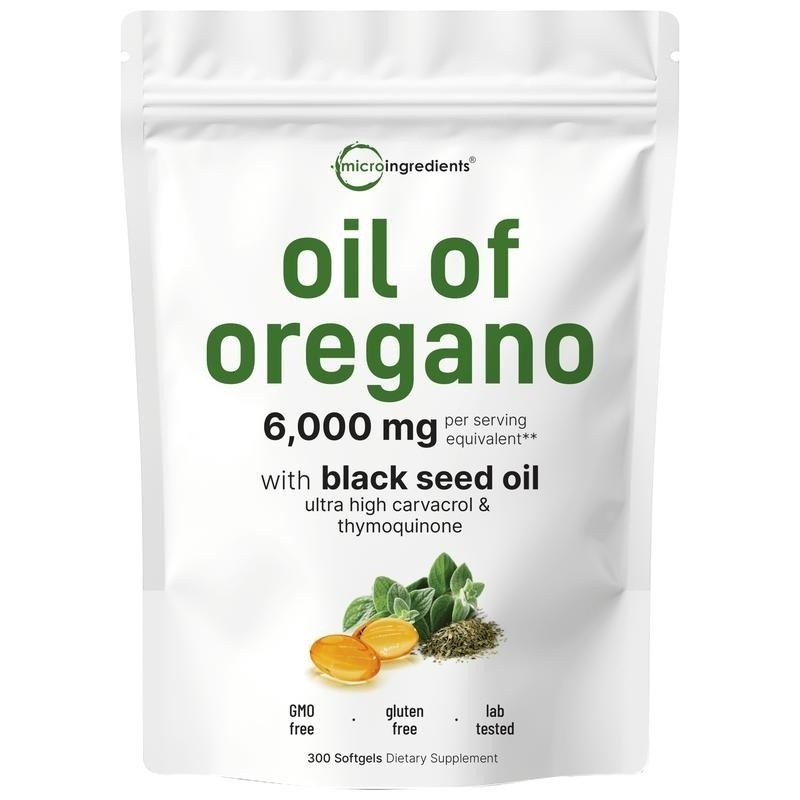 2 in 1 Oil of Oregano & Black Seed Softgels Count with Carvacrol, 40% discount🔥