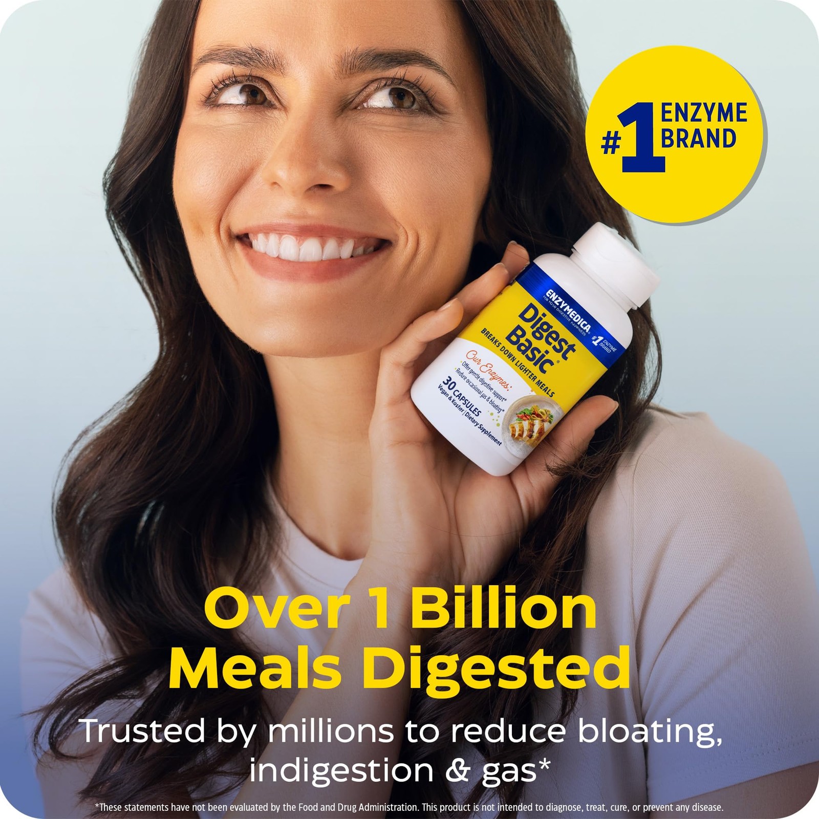 Enzymedica Digest Basic – Digestive Enzyme 30 Count (Pack of 1), No Color