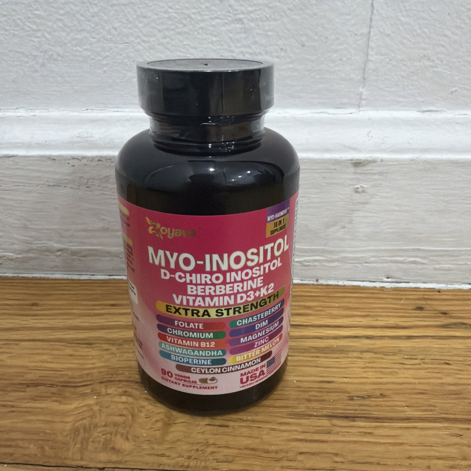 Zoyava Myo-Inositol D-Chiro Berberine Vitamin D3+K2 Ceylon Cinnamon Veggie 90 …