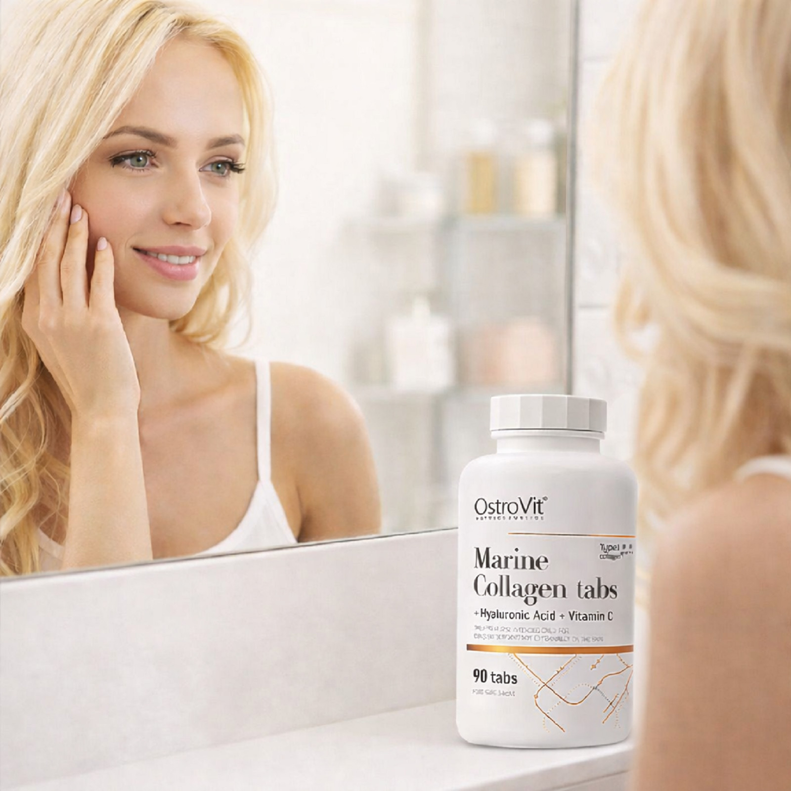 OSTROVIT MARINE COLLAGEN TYPE I + Hyaluronic Acid + Vitamin C -Tablets/Capsules