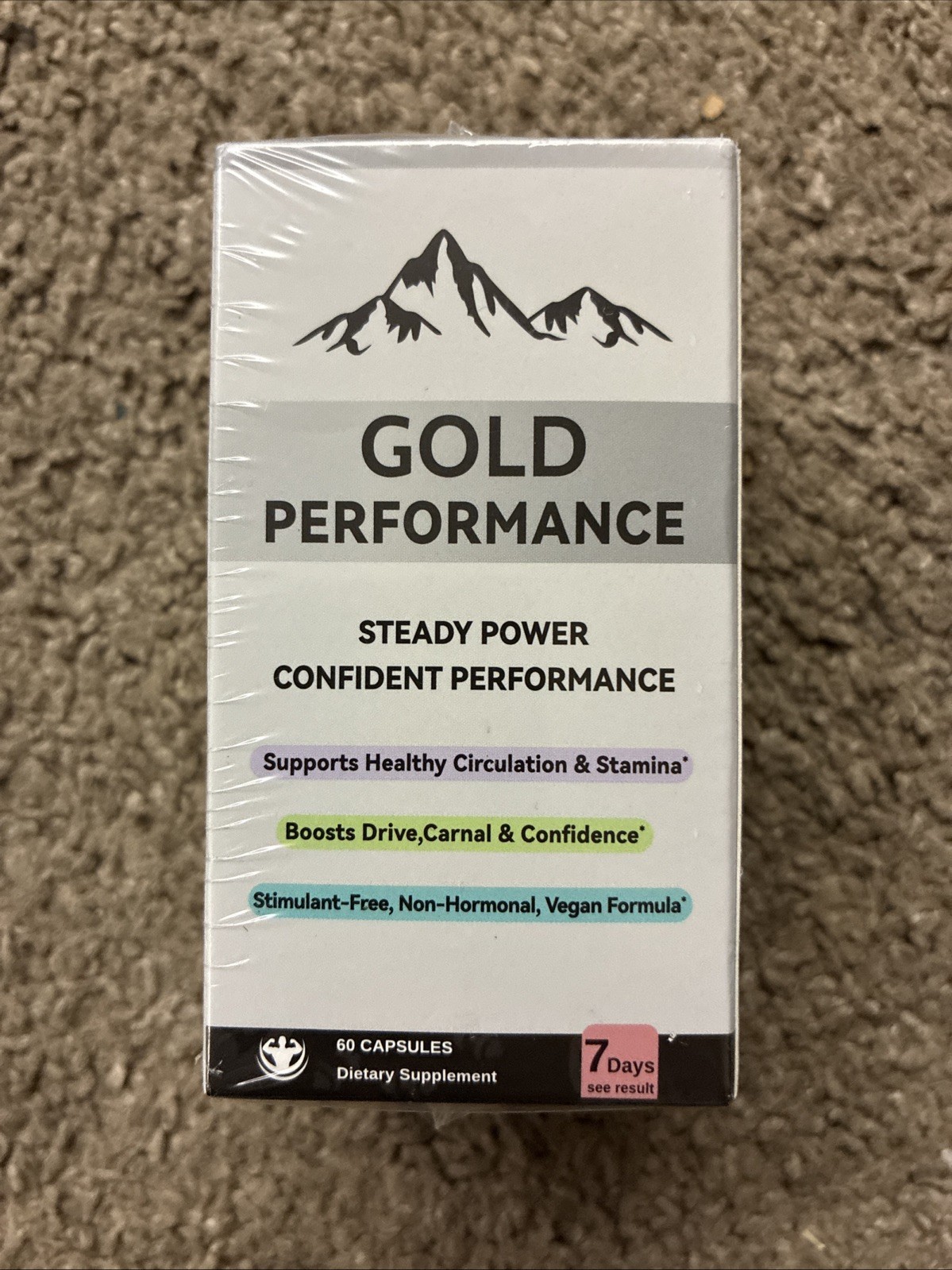 Gold Performance Steady Power Supplement 60 Capsules Exp 11/2027 NEW SEALED