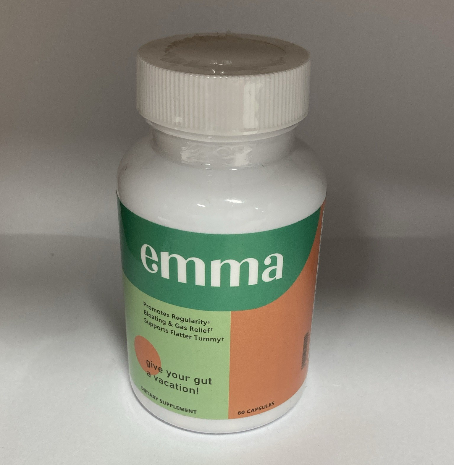 emma Gas Relief Dietary Supplement Capsules 60 Count w/ Vitamin D & B6 20 mcg