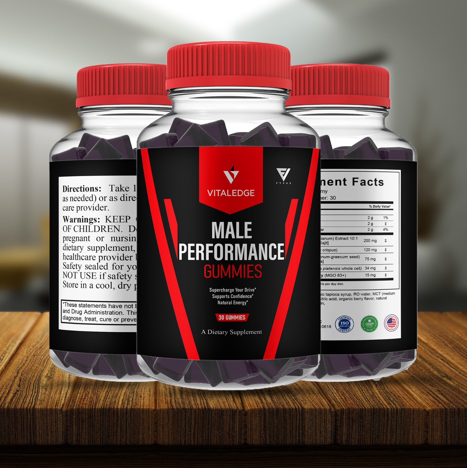 (5 Pack) Vital Edge Performance Gummies, VitalEdge Max Formula (5 Month Supply)