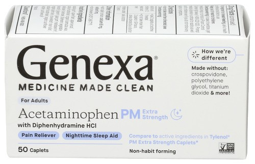 (Pack of 7) Genexa Acetaminophen PM Extra 50 Each