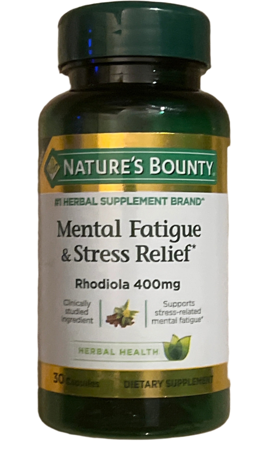 Nature’s Bounty Rhodiola 400mg Stress Relief – Mental Fatigue Support, 30