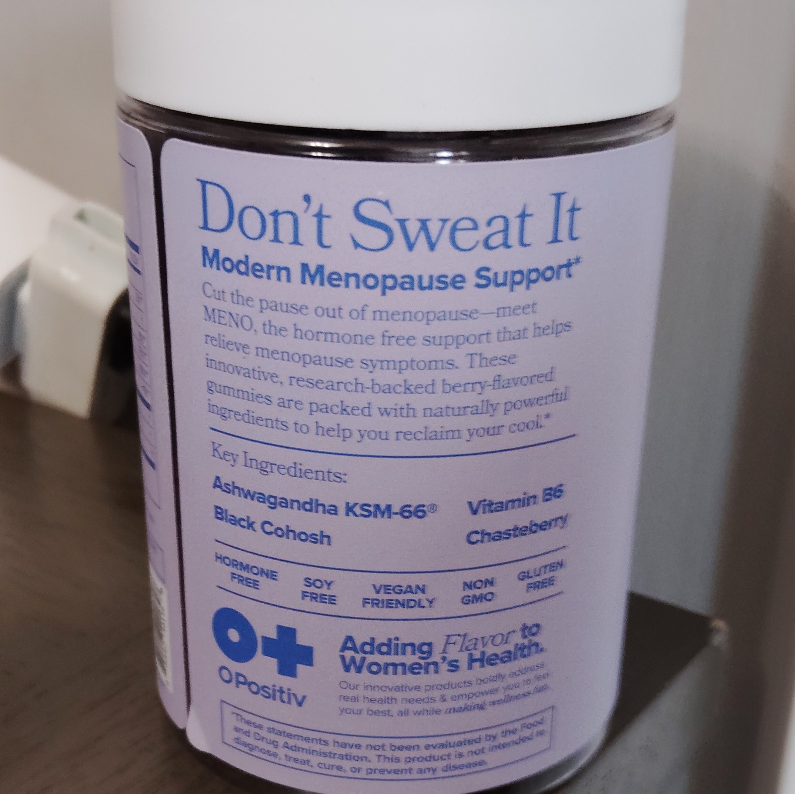 O Positiv Don’t Sweat It Menopause Support Gummies Vegan Non-GMO Gluten-Free