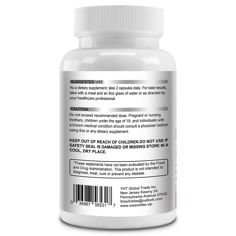 L Arginine Capsules Support Endurance Muscle Health Boost Energy 30-120 Count