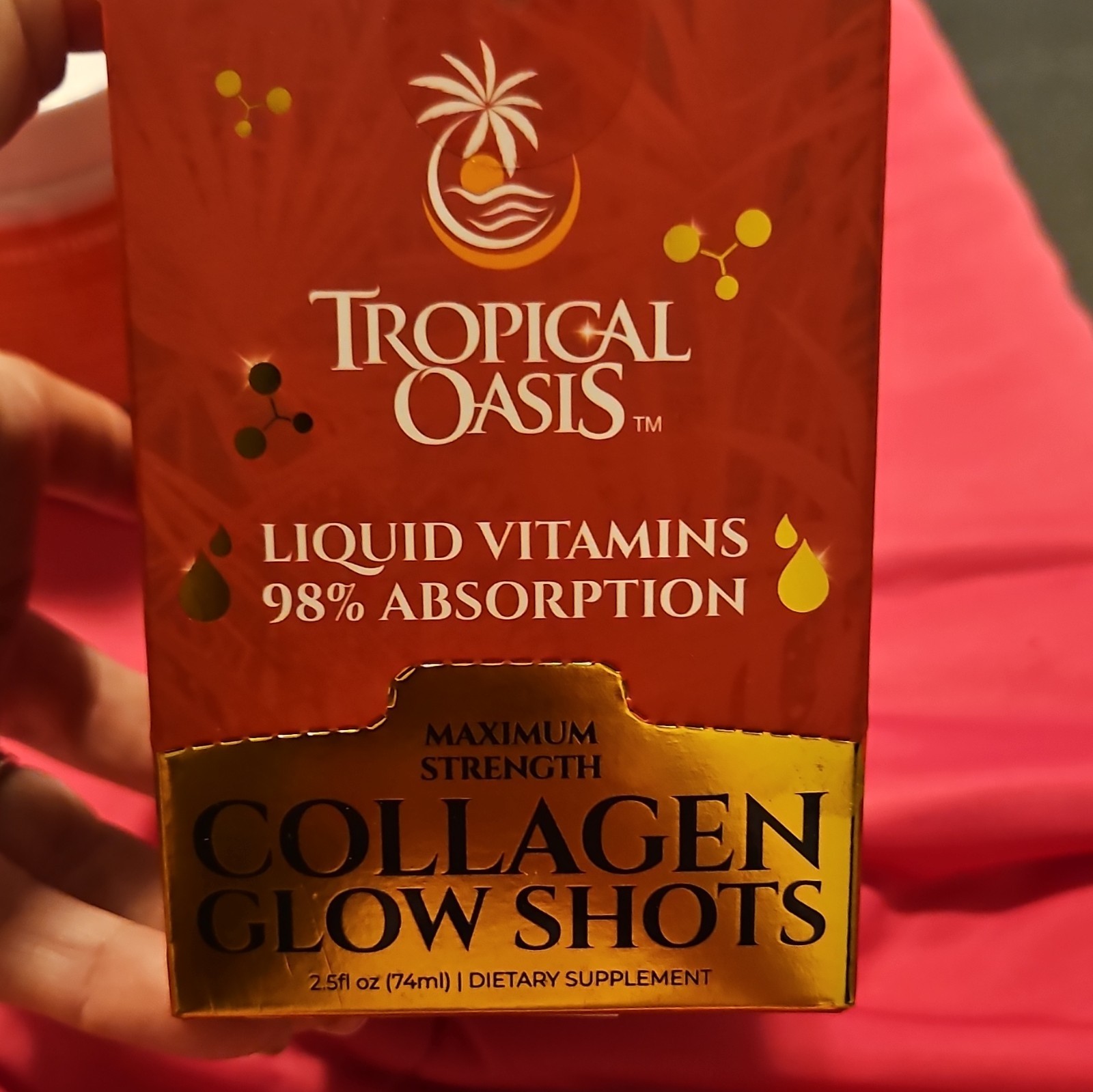 Tropical Oasis Collagen Glow Shots Liquid Supplement 2.5 fl oz