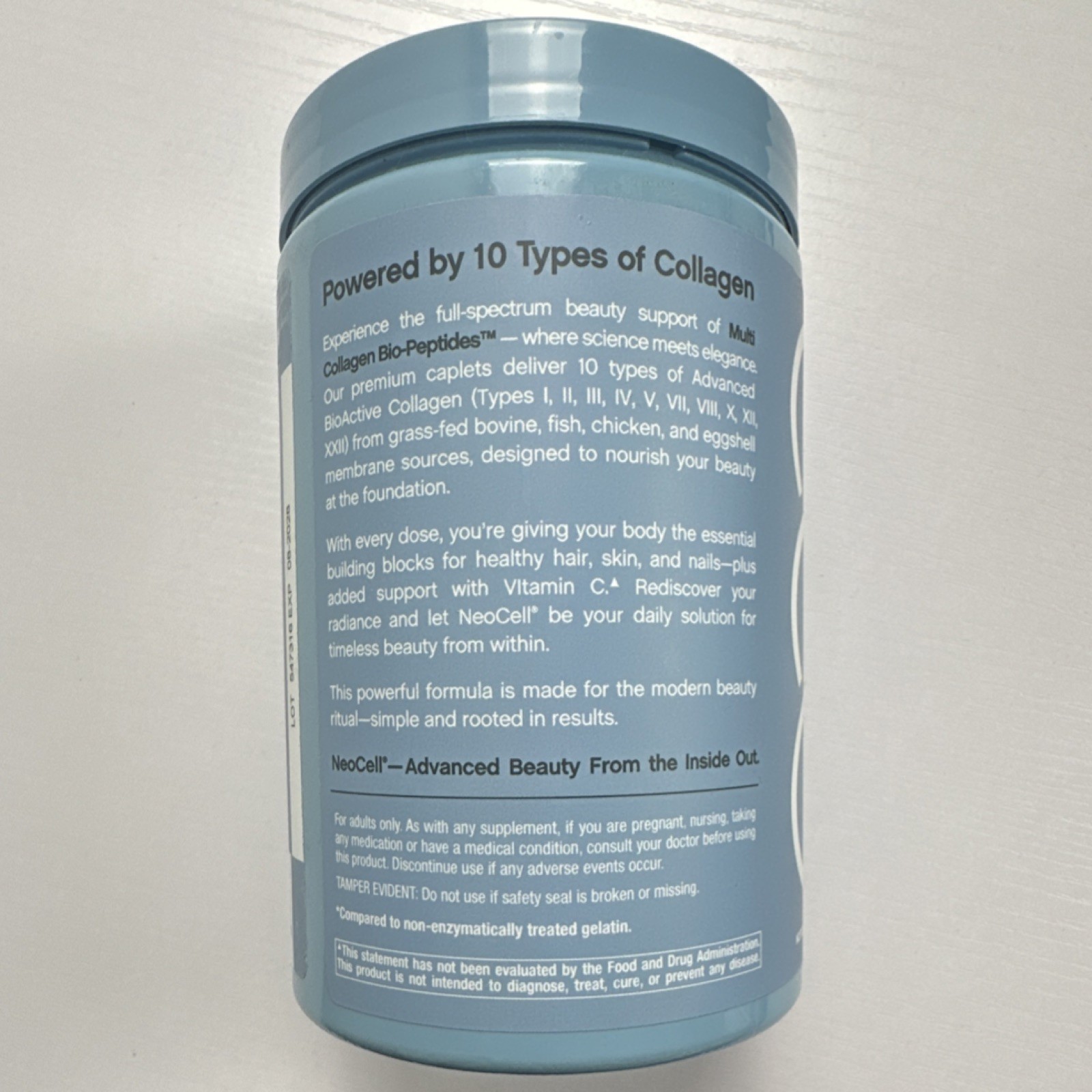 NeoCell Multi Collagen Bio-Peptides Caplets 360ct 3000mg Exp 08/2028