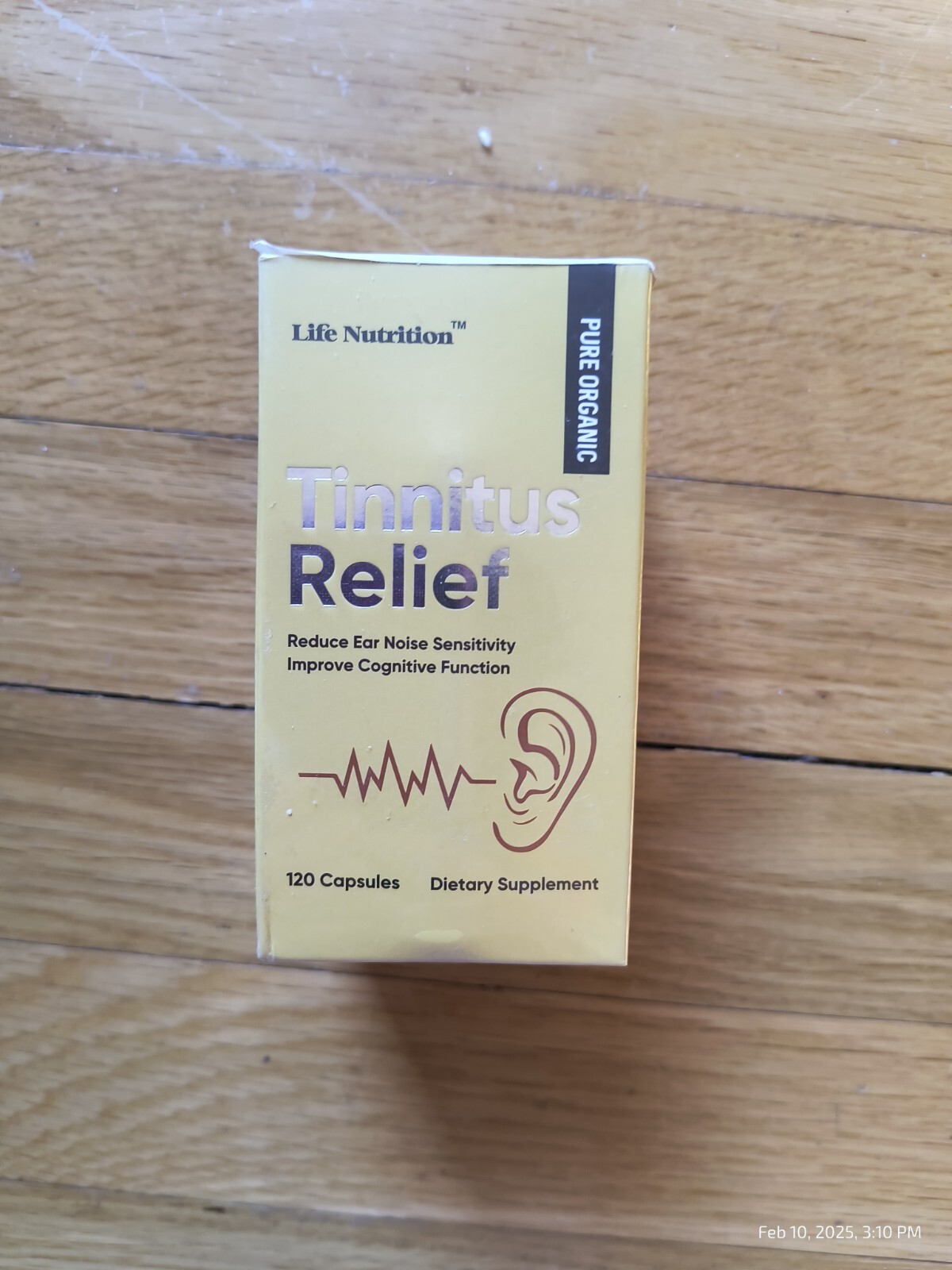 Tinnitus Relief for Ringing Ears Reduce Ear Noise Sensitivity 120 Capsules 12/27