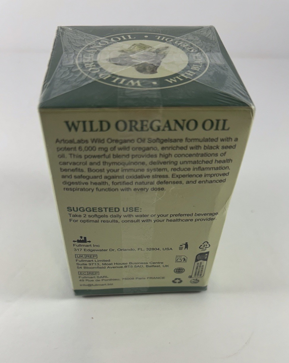 AtroaLabs Wild Oregano Oil Softgels, 120 Count, 6000 mg/2 Softgels Serving