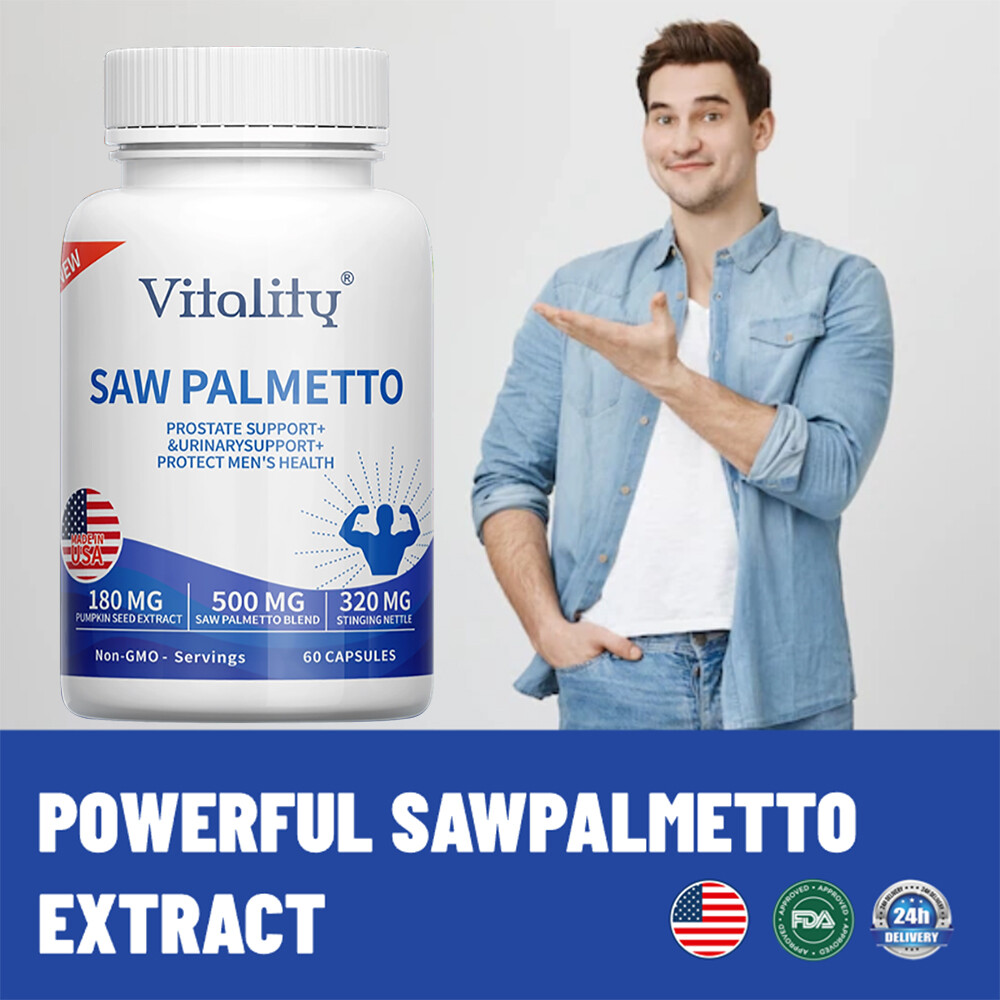 SAW PALMETTO PROSTATE SUPPORT&URINARYSUPPORT+ PROTECT MEN’S HEALTH