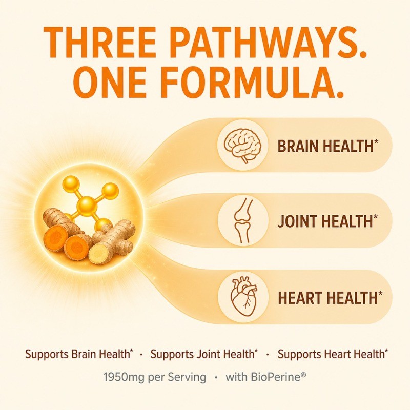 Turmeric & Ginger 1950mg 60/120 Caps Supports Joint, Brain & Heart Health