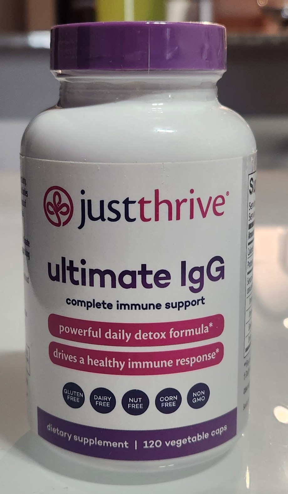 Just Thrive Ultimate IgG Immune Support 120 Veg Capsules Gluten-Free Non-GMO