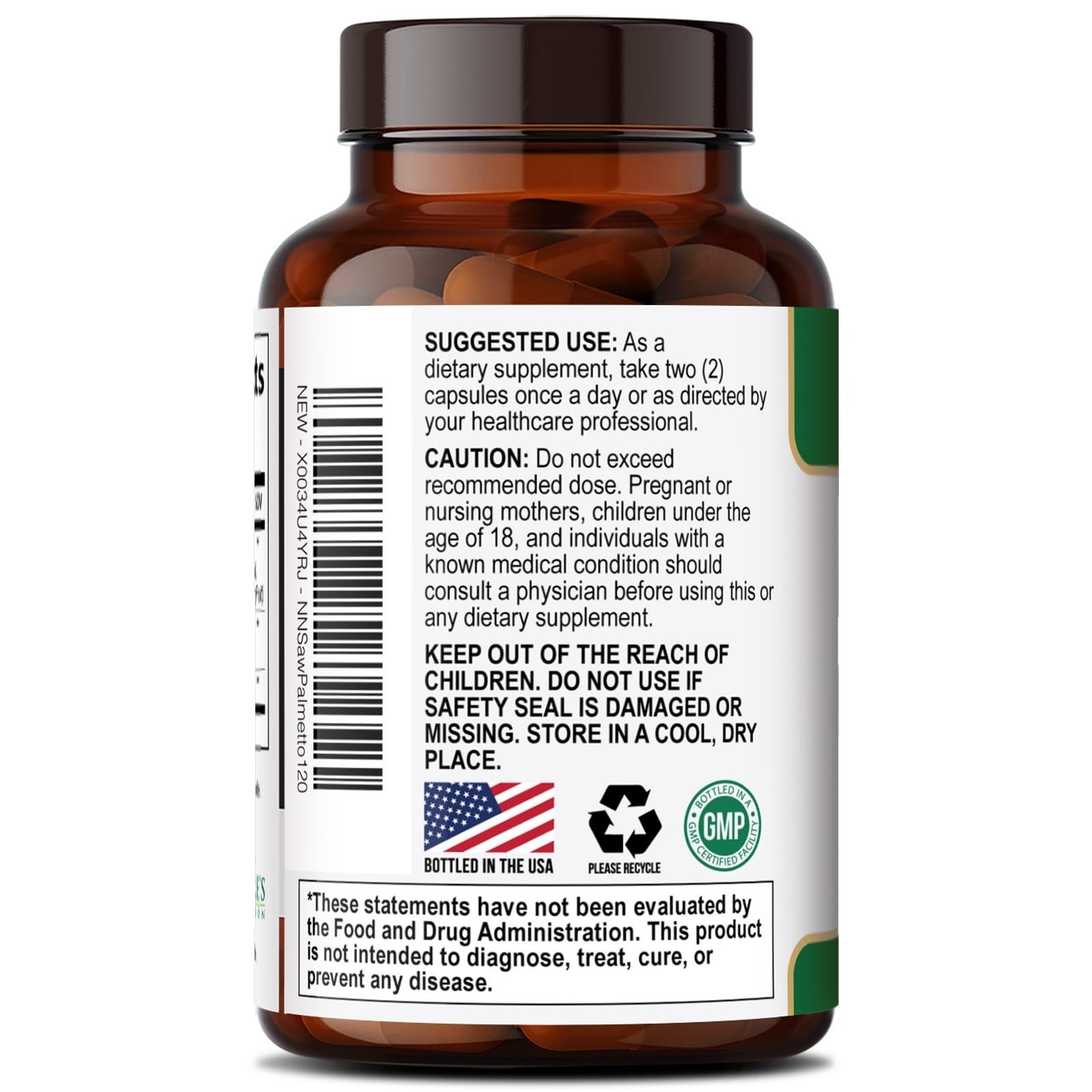 Saw Palmetto for Men – Prostate Health Supplement – 120 Capsules