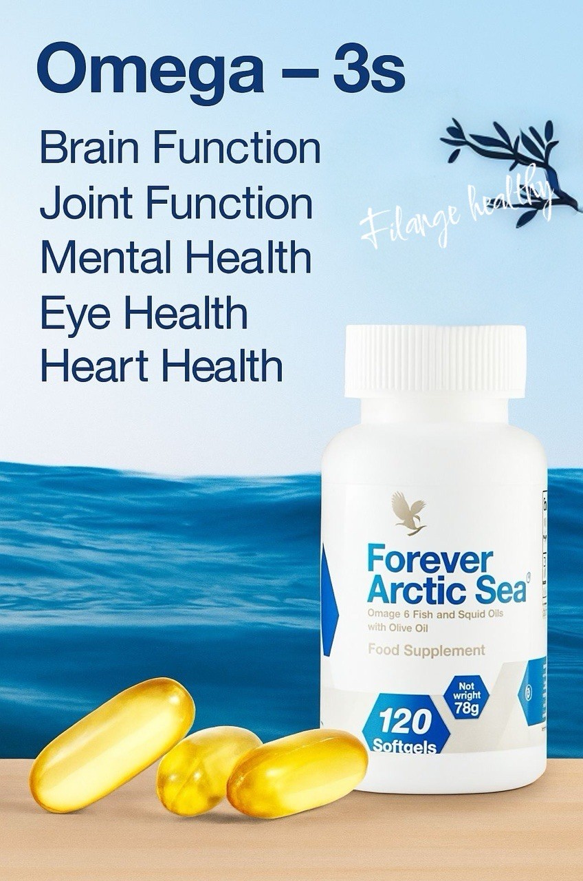 4 bottles of FOREVER ARCTIC SEA (120 Softgels ea) HALAL