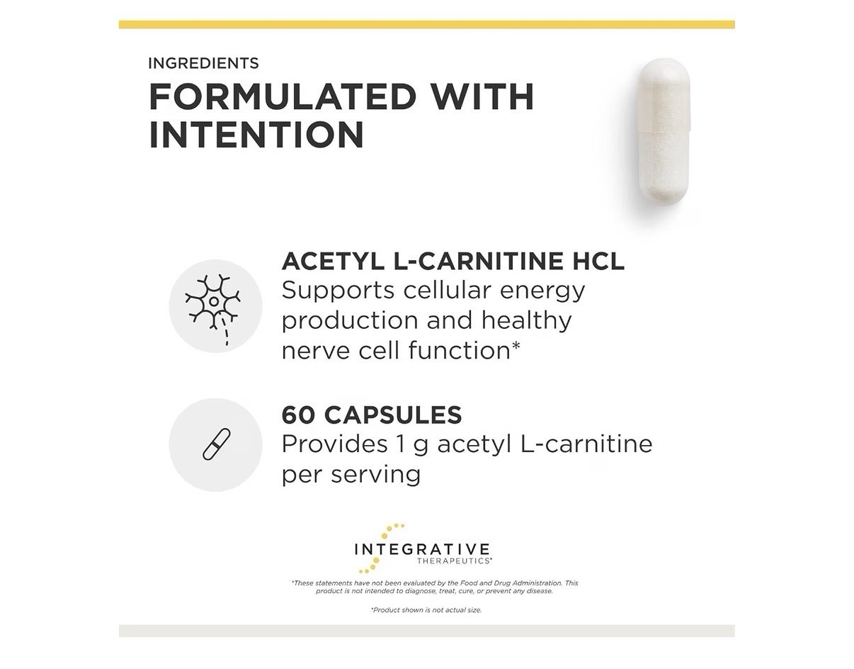 Integrative Therapeutics Acetyl L-Carnitine Cellular Energy Nerve Cell Support