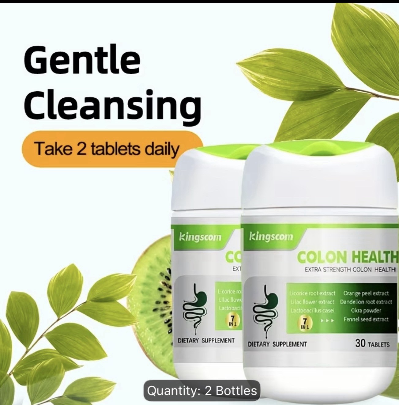 kingscom Colon Health Extra Strength Dietary Supplement Tablets, 30 Count
