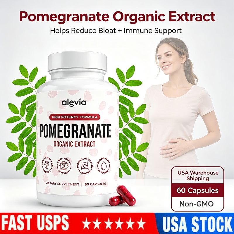 Alevia Pomegranate Capsules 60ct Organic Extract Antioxidant