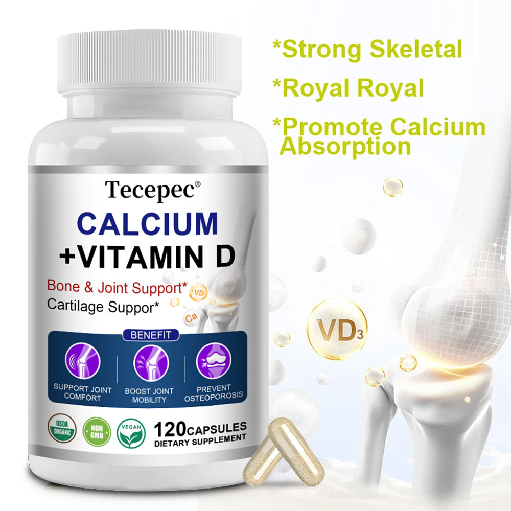 Calcium with Vitamin D3, Bone & Joint, Cartilage Support 30 to 120 Capsules