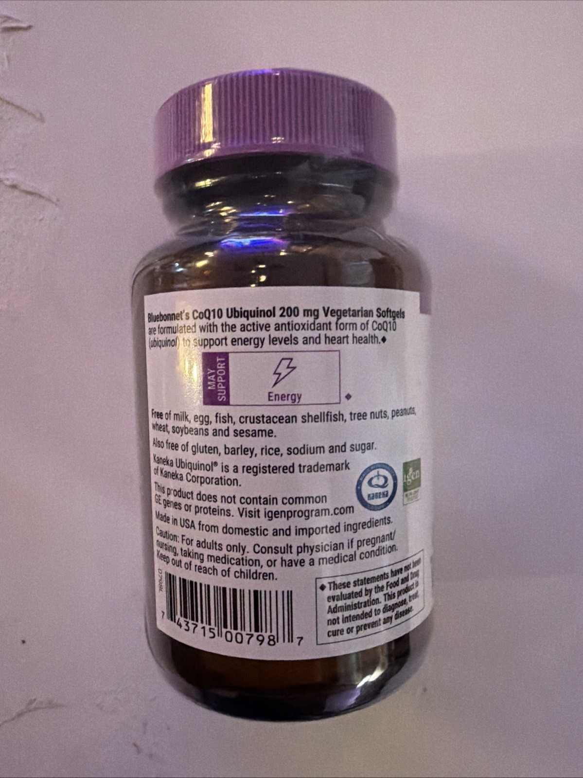 CoQ10 Ubiquinol 200mg -30 Vegetarian Bluebonnet Nutrition , Exp 3/28