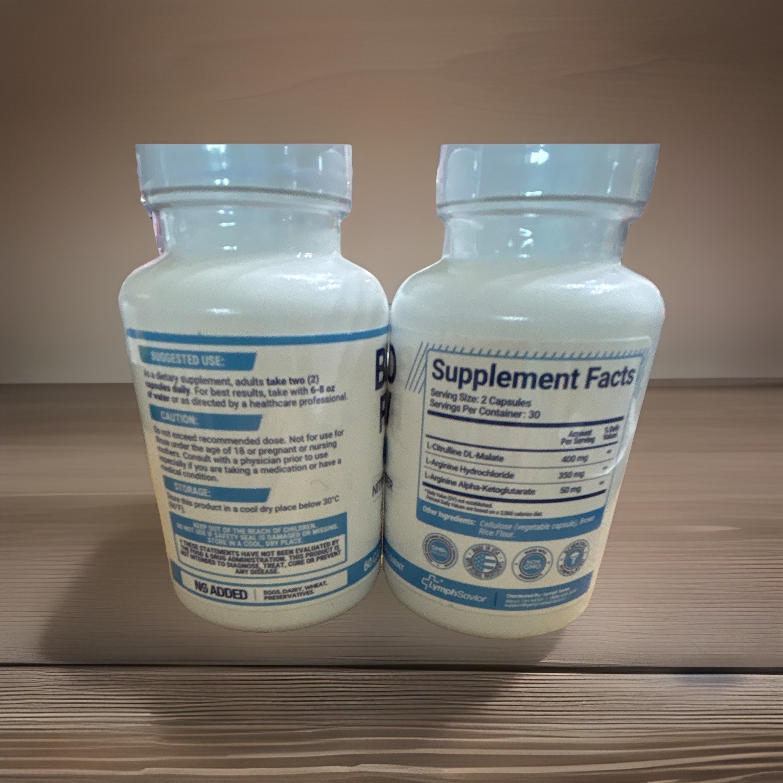 Triumph Savior Blood Flow Pro Nitric Oxide Booster 60ct NonGMO Veg Cap x2 bottle