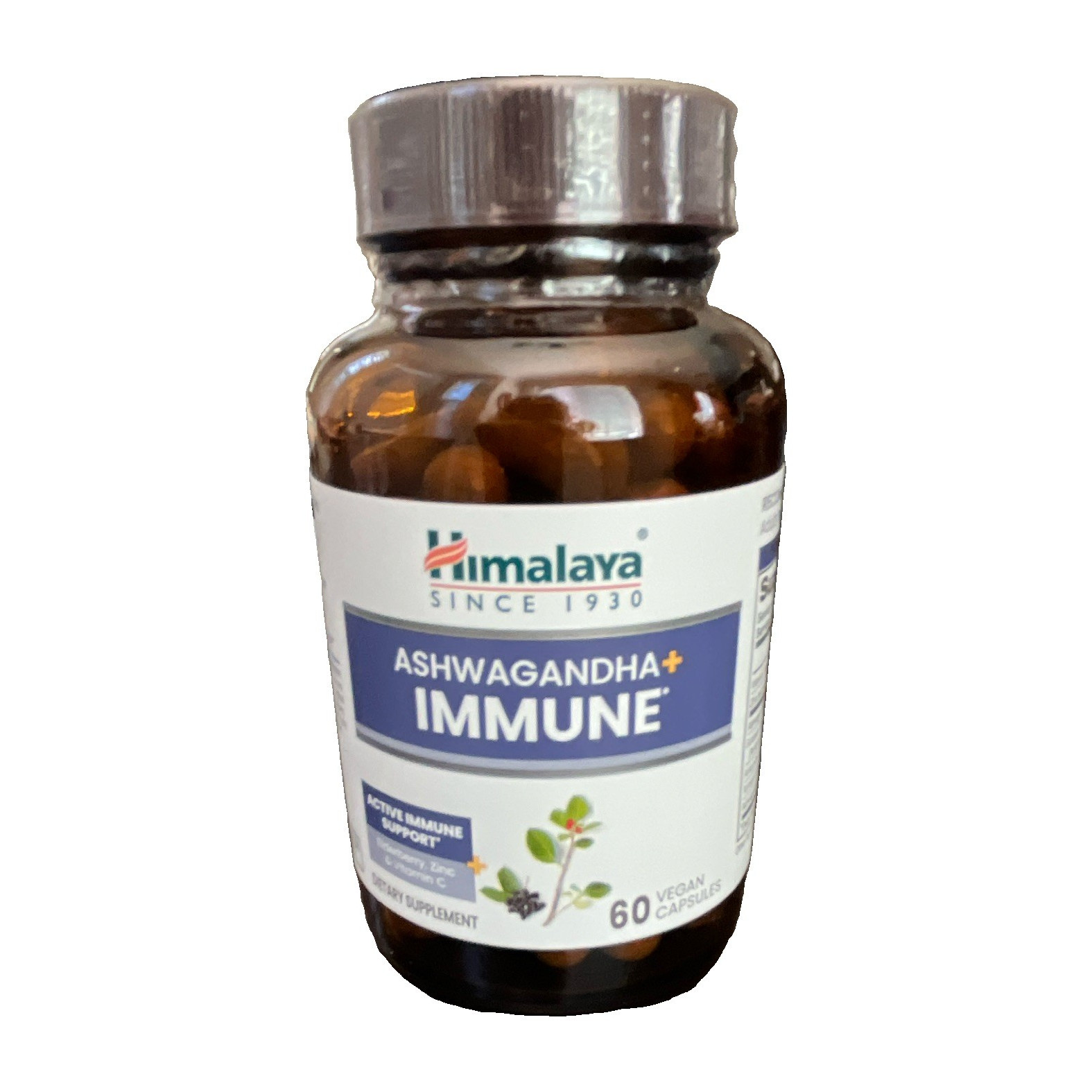 Himalaya Ashwagandha+ Immune Vegan 60 Capsules Exp 10/2027