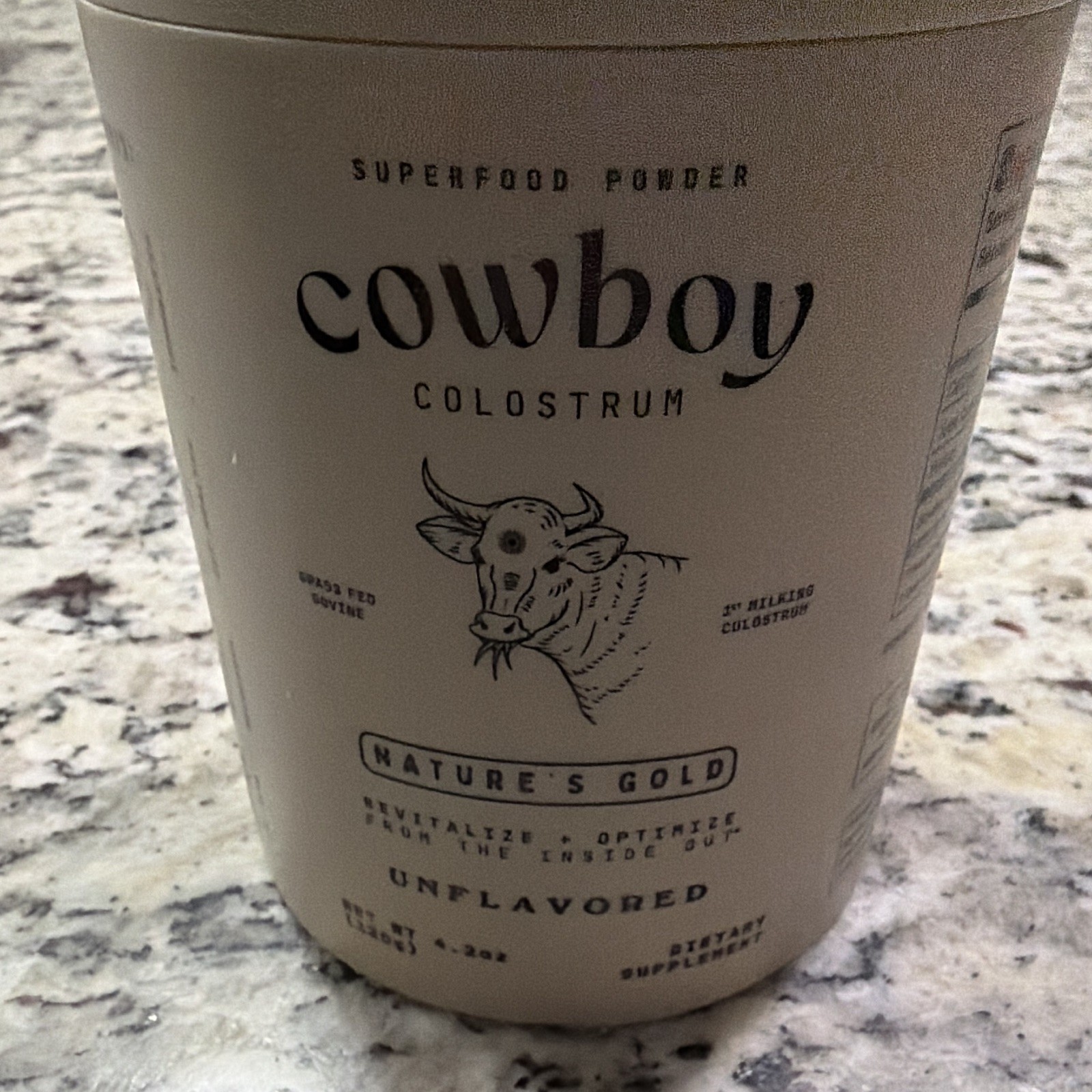 Cowboy Colostrum Nature’s Gold Grass Fed Bovine Colostrum Unflavored, 40 sv