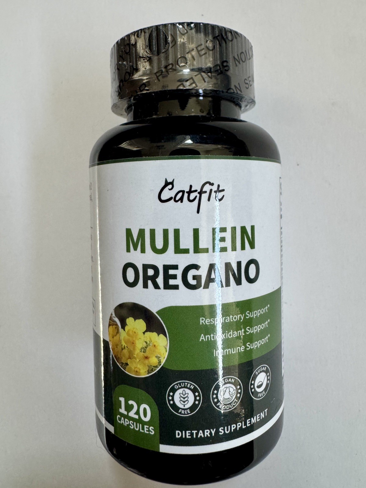 Catfit 5000mg Mullein Leaf Oregano Lung Detox Supplement 3 Bottles 360 Capsules