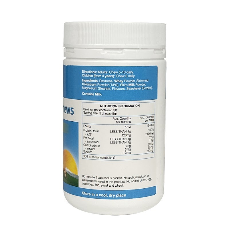 Colostrum Chewable Vanilla Tablets (150 Count) – 3 Pack