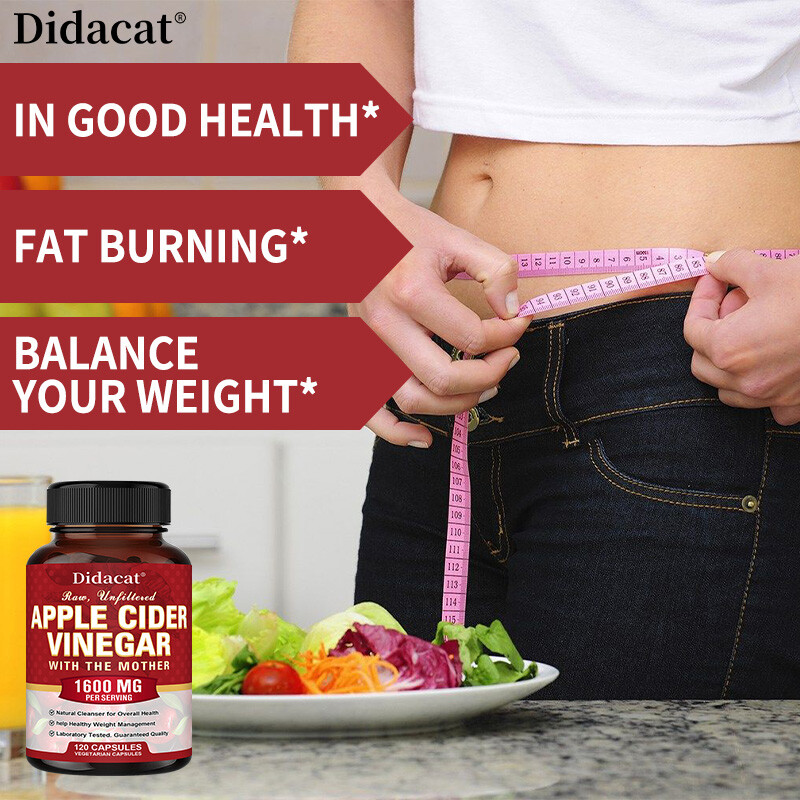 Apple Cider Vinegar Capsules with Mother – 30/60/120 Capsules Weight Loss