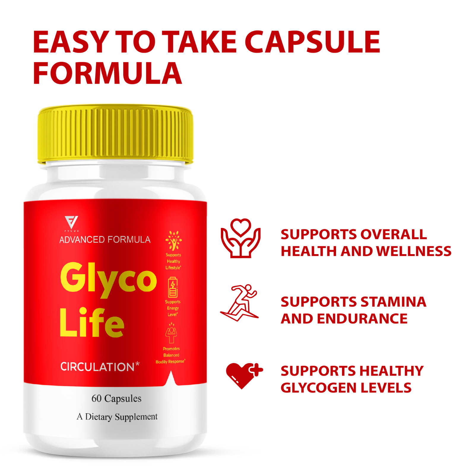 (2 Pack) Glyco Life Blood Support Supplement, GlycoLife Advanced (120 Capsules)