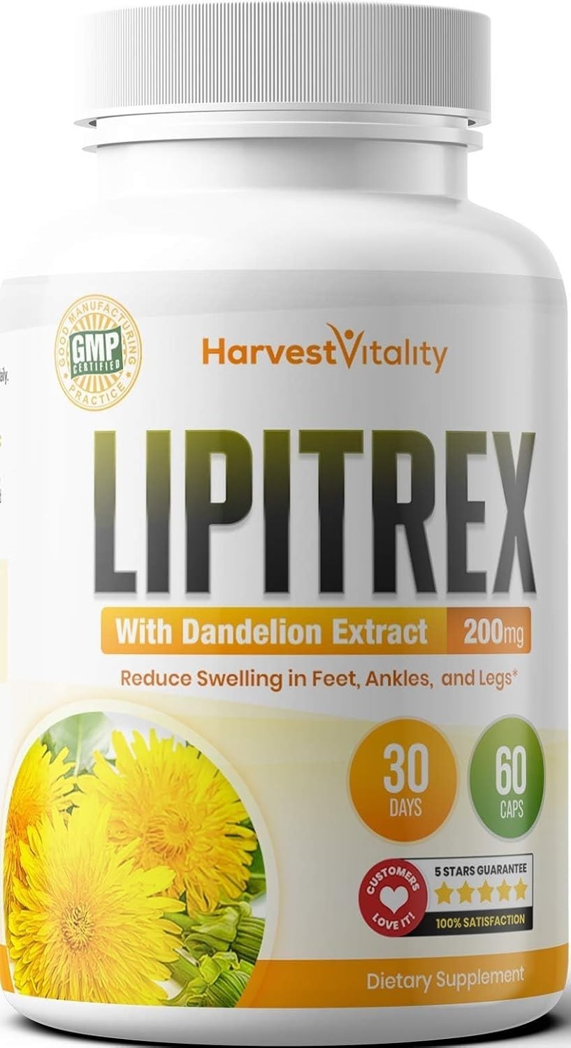 Natural Diuretic for Swollen Feet, Ankles and Legs: Lipitrex Water Pills Cont…