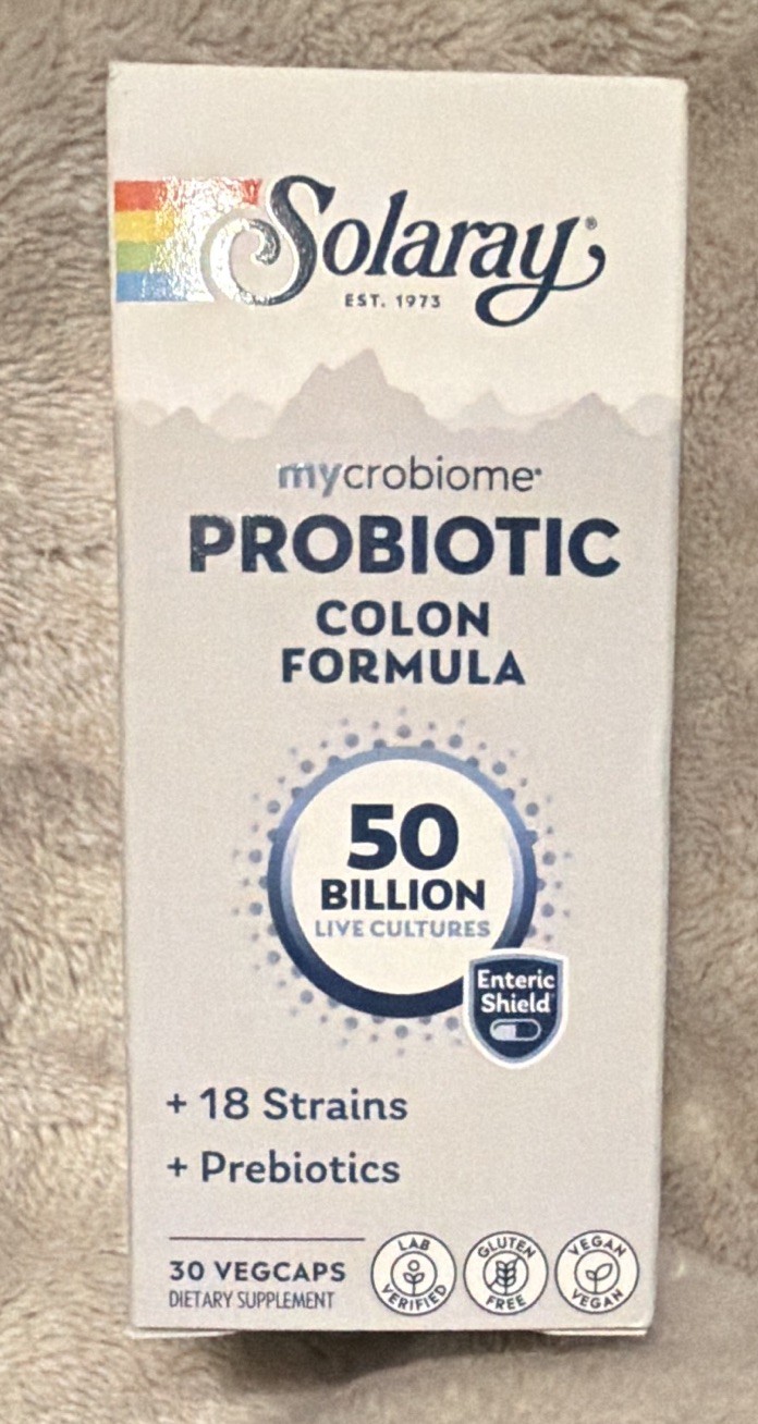 Solaray Mycrobiome Probiotic Colon Formula 50 Billion 18 Strains 30 VegCaps