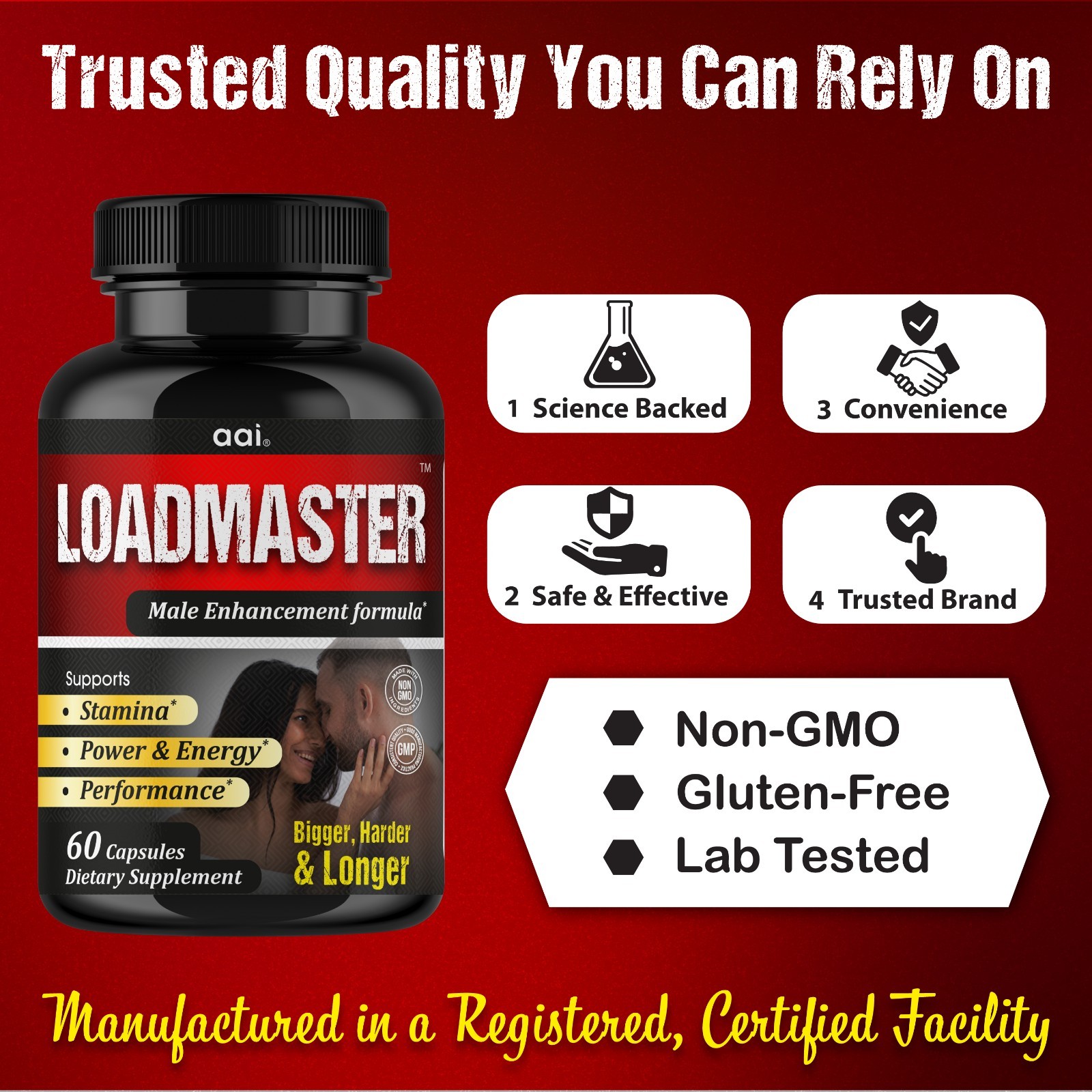 Male Enhancing & Testosterone Booster Vitamin Supplements 10X Max Energy19/12/25