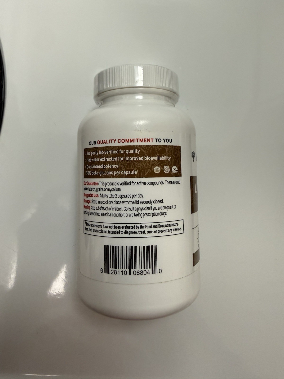Real Mushrooms Lion’s Mane Cognition 120 Capsules Organic Exp 06/27 NEW
