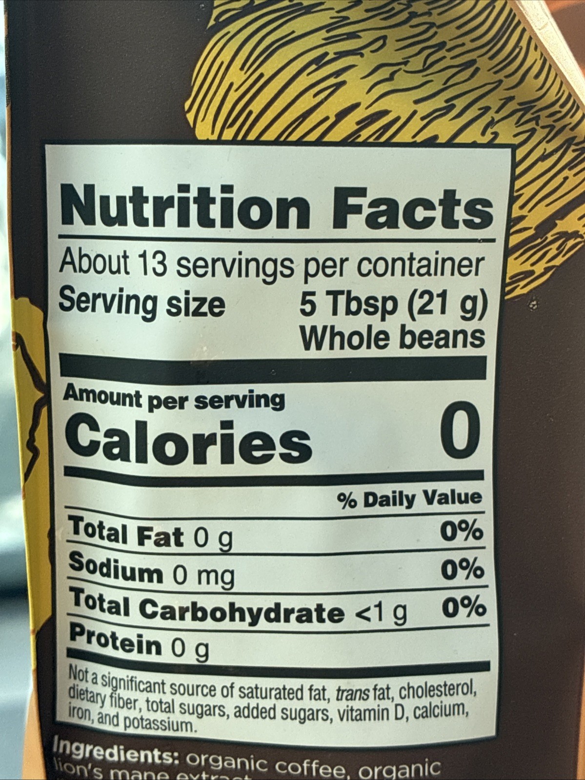 Four Sigmatic Focus Organic Coffee Whole Bean Dark Roast 10 oz Lot of 2 Mushroom