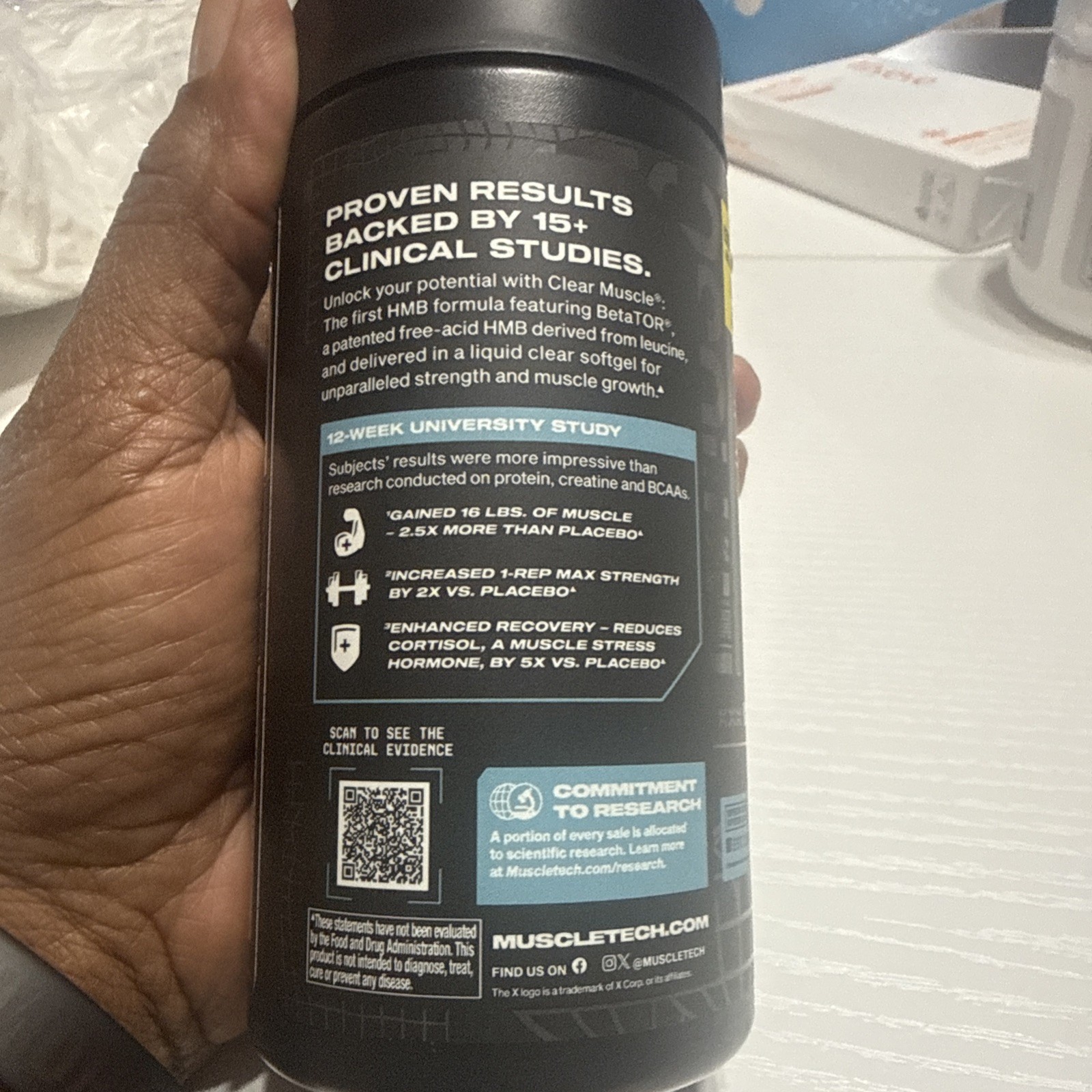 MuscleTech Clear Muscle Post Workout Recovery, Muscle Builder for Men & Women –