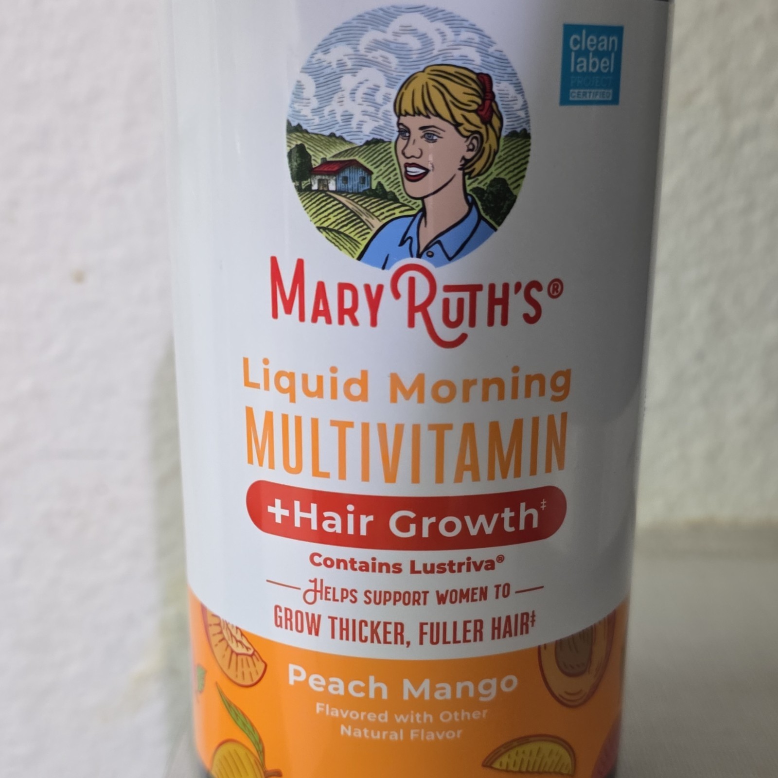 MaryRuth’s Liquid Morning Multivitamin + Hair Growth Peach Mango 22 fl oz