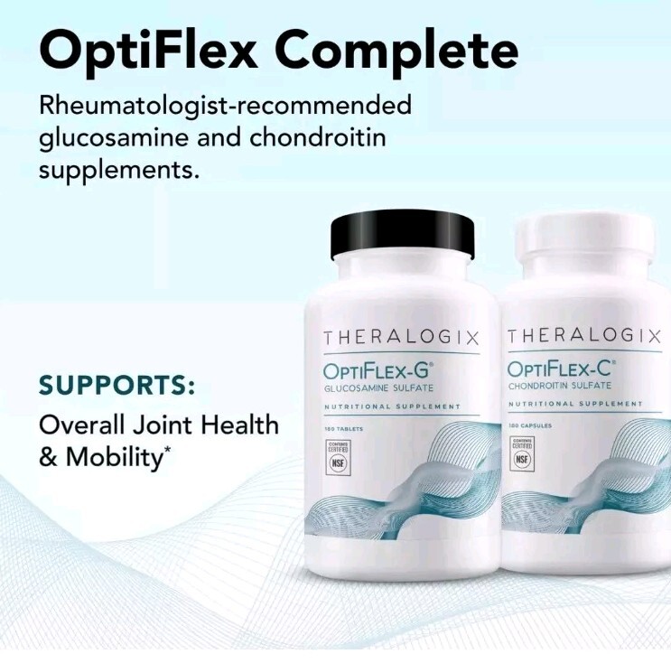 Theralogix OptiFlex Complete Glucosamine & Chondroitin Joint 180Caps & 180Tabs