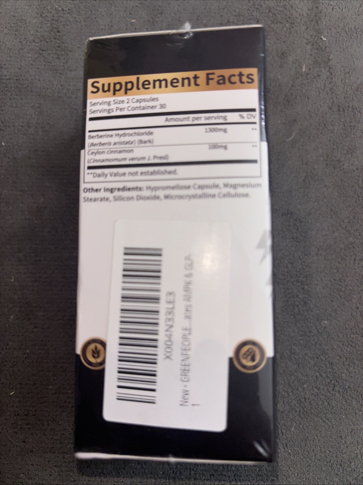 GreenPeople Liposomal Berberine 1300mg Ceylon Cinnamon 60 Caps