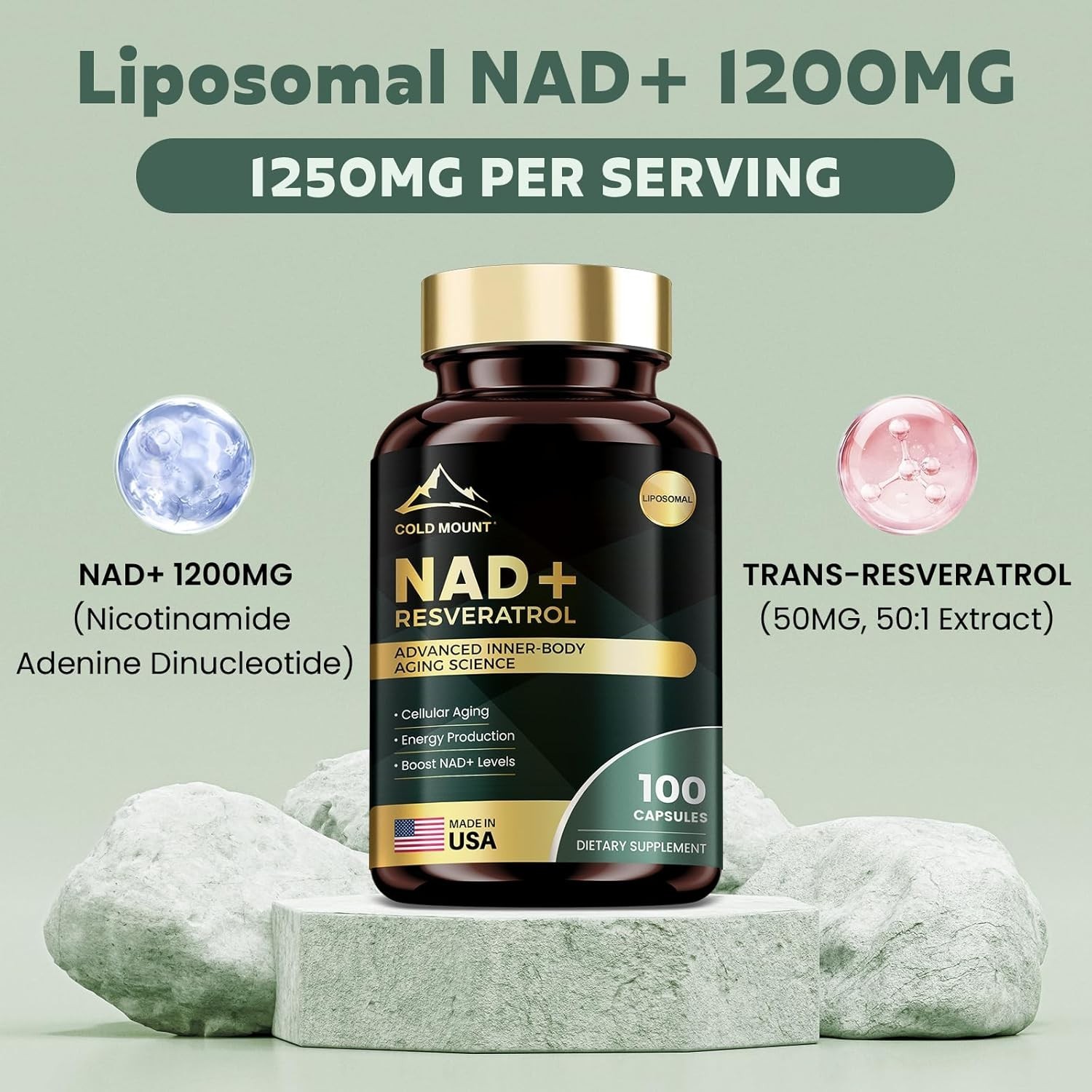Liposomal NAD+ with Resveratrol Energy Anti-Aging – Energía y Antienvejecimiento