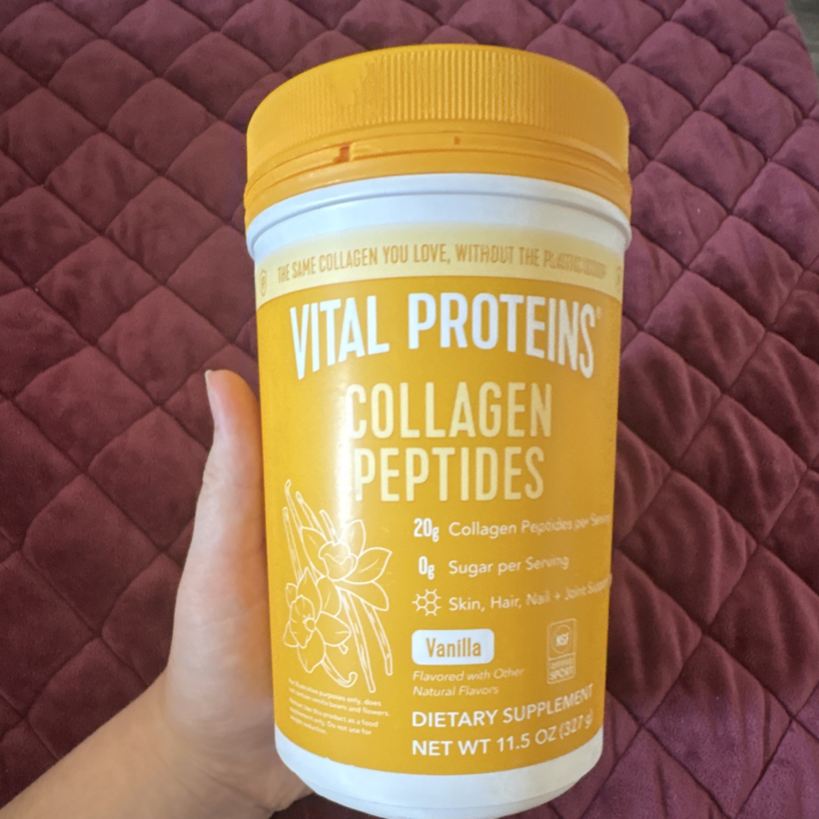 Vital Proteins Collagen Peptides Vanilla Powder Skin Hair Joint Support 11.5 oz